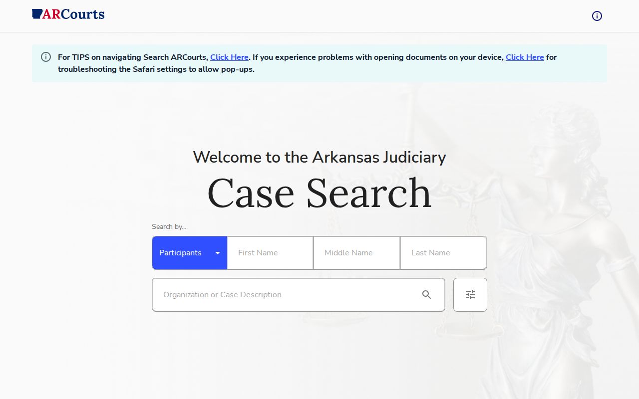Jacksonville people search Search ARCourts case screen