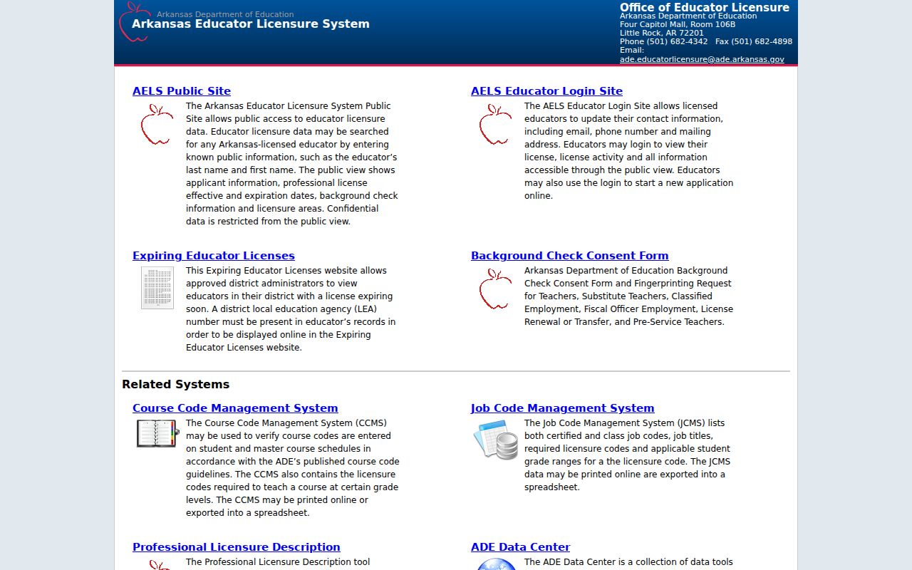 Jacksonville people directories Arkansas educator licensure search