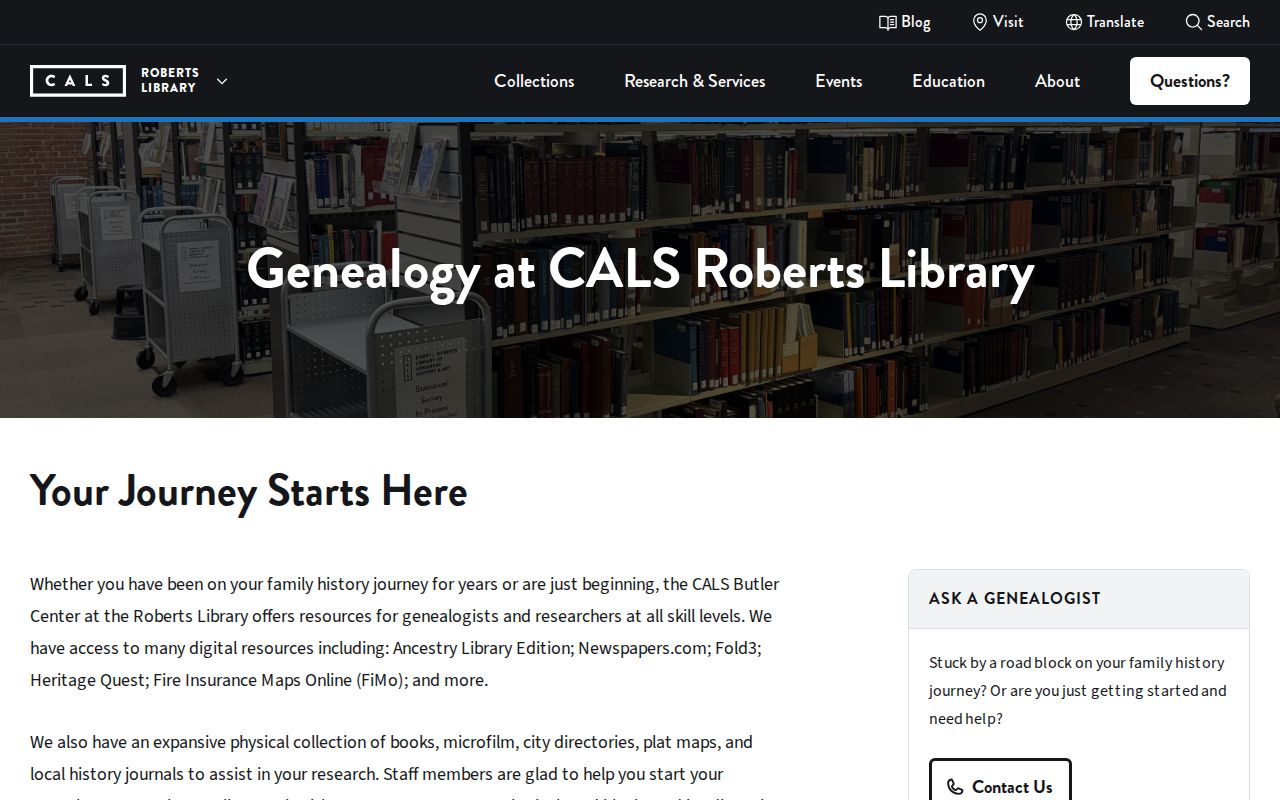 Jacksonville people directories CALS Roberts genealogy resources